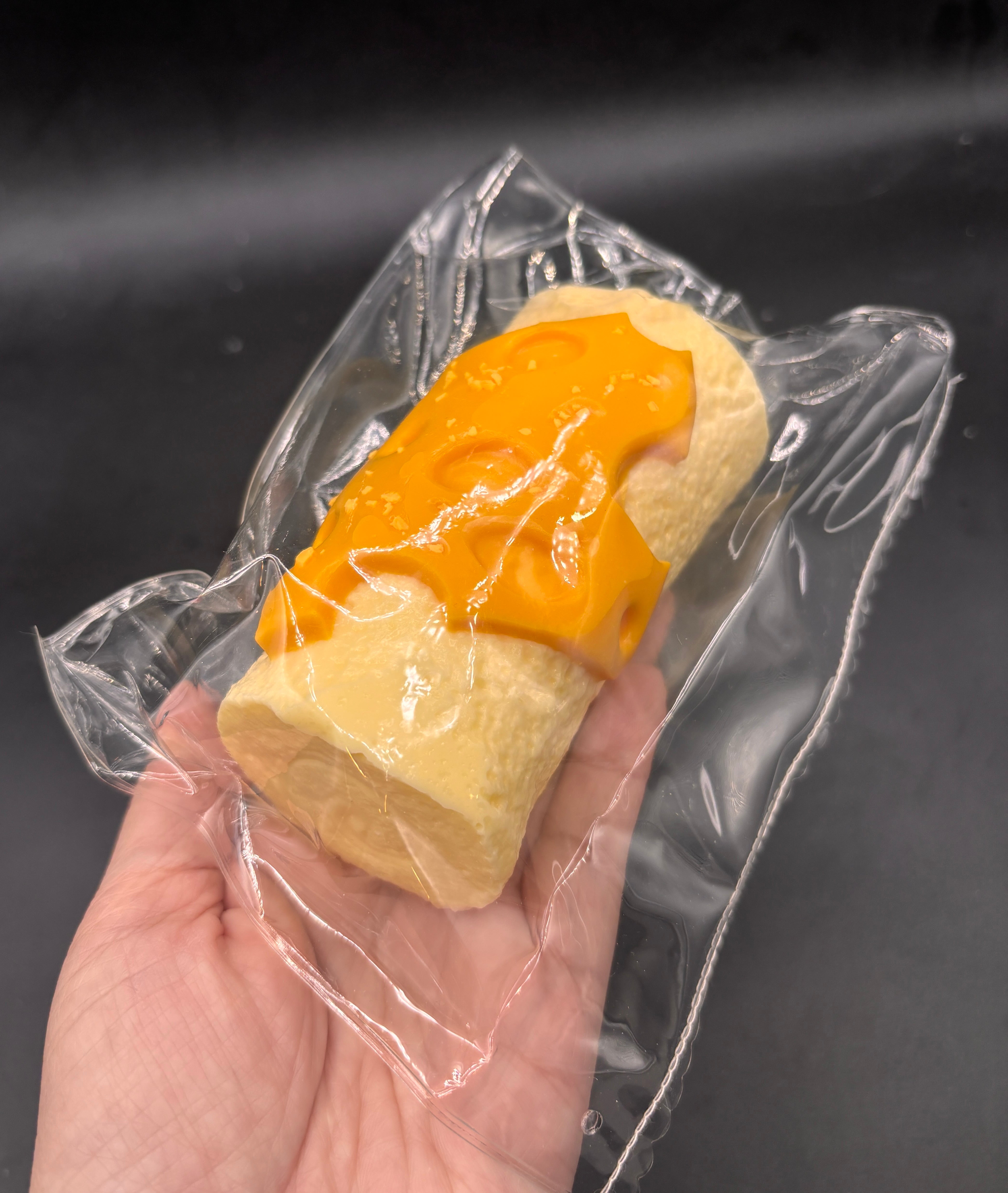 Frozen butter taba Cheese on a sponge cake roll
