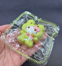 Keychain mini/small kitty with a frog overall taba cute