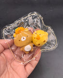 Mini keychain Rilakkuma and chick set  taba squishy
