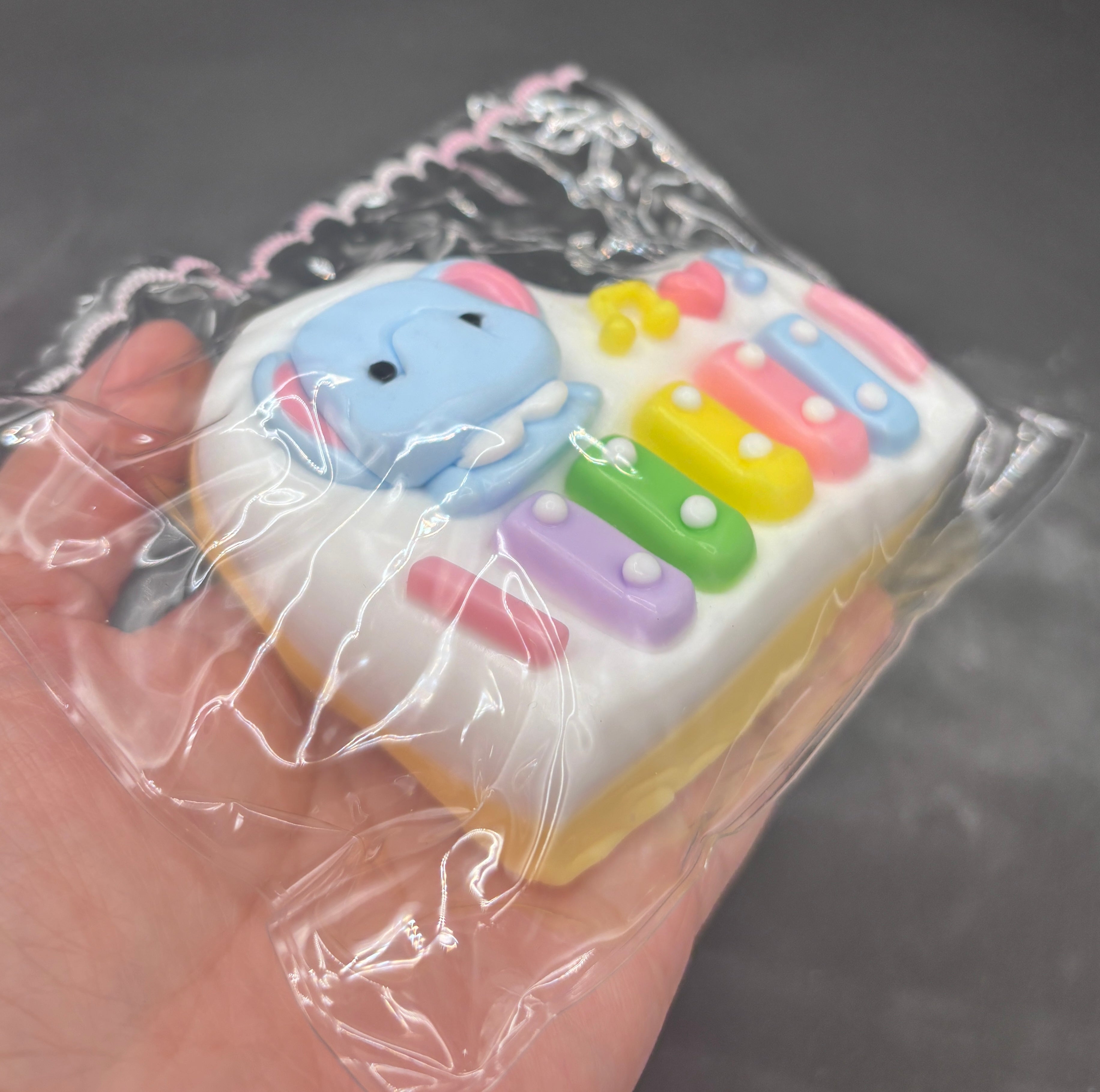 Cute elephant pastel xylophone soft Taba Squishy Toy