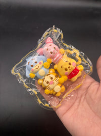 Pack of 4 Honey bear family mini taba squishy cute