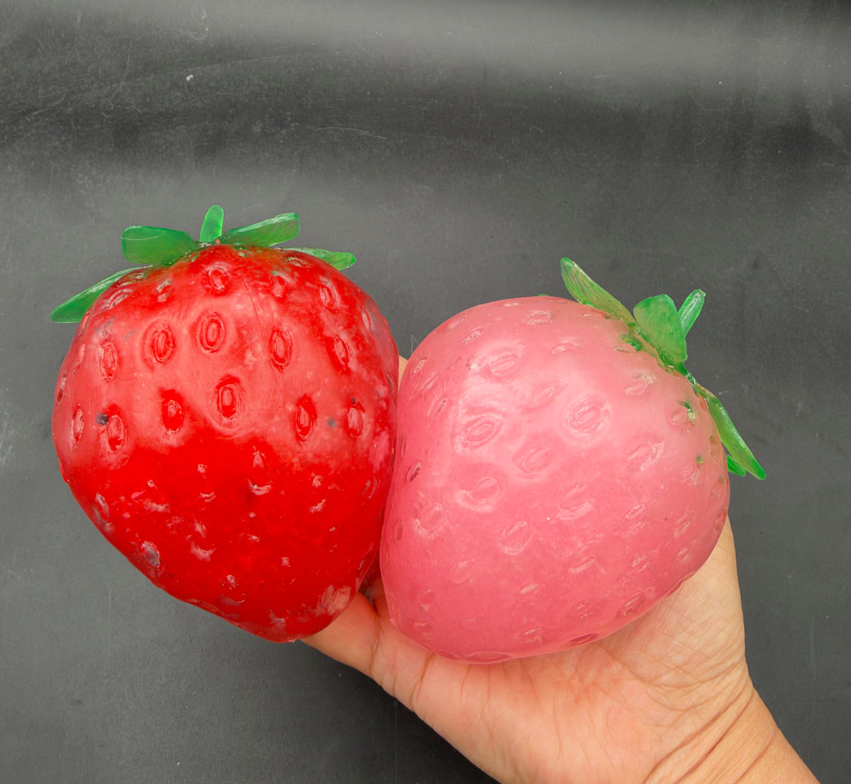 Jumbo thick moldable slushy strawberry stressball