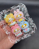 Pack of 4 cute marshmellow cat hoodies mini taba