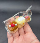 Mini pack of 3 pudding keychain taba squishy