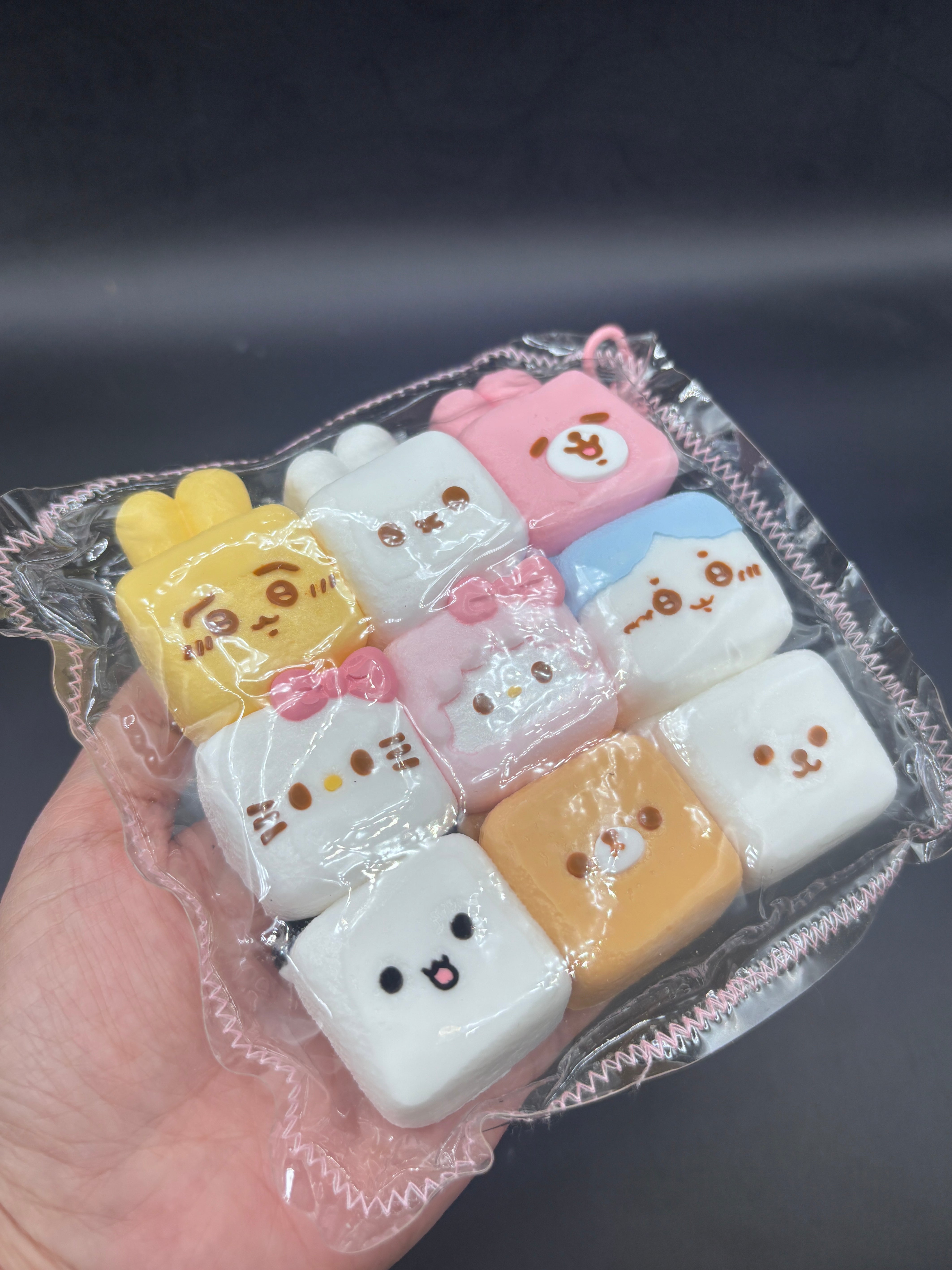 Pack of 9 cartoon mix soft  taba squishy