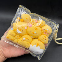 Mini pack of 11 flocked cutie chicks taba
