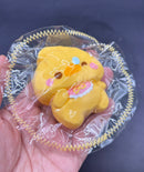 Mini keychain cute pudding duck soft taba squishy