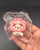 Cute mini bubu x food+sanrio keychain taba (choose)