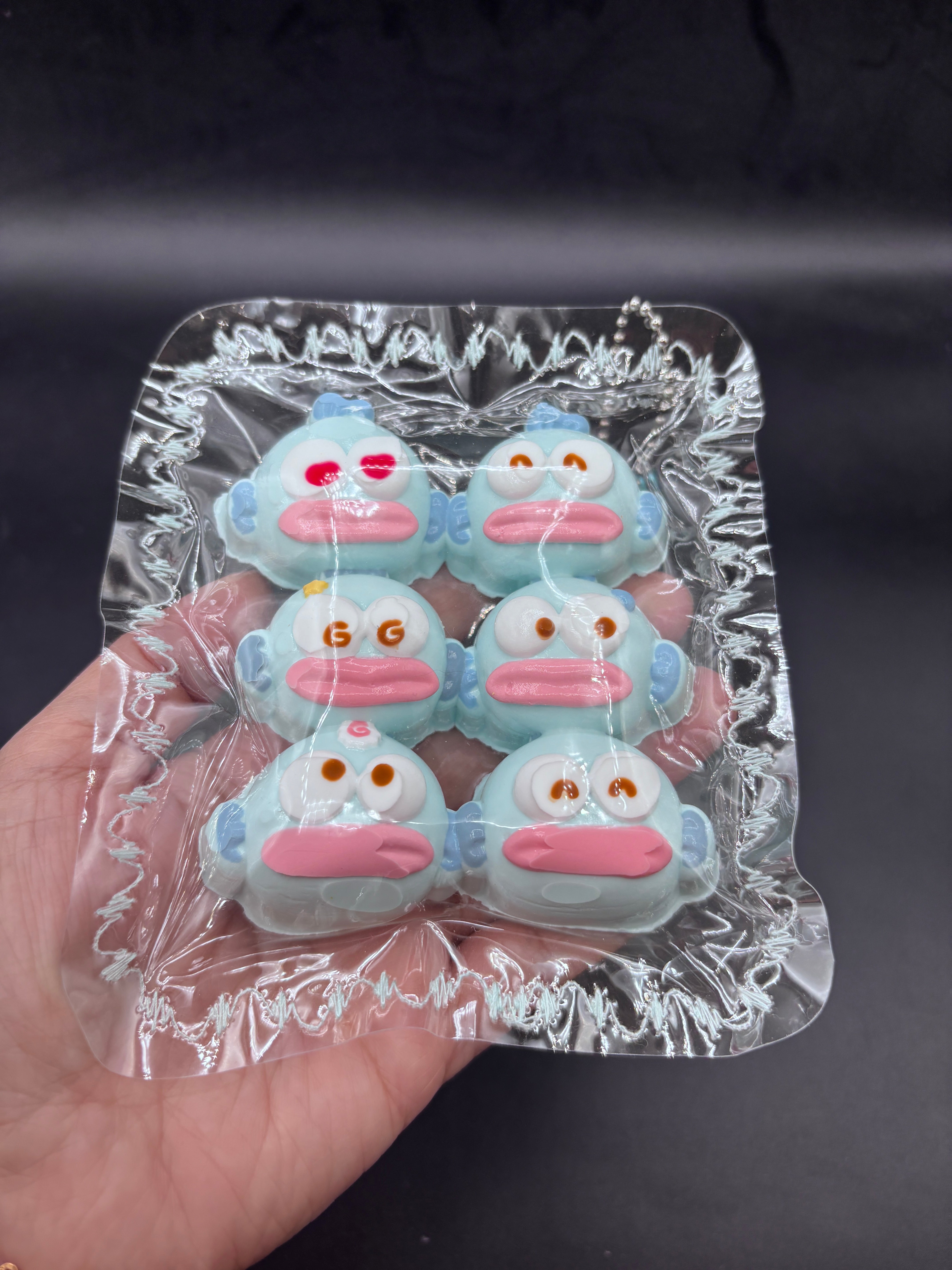 Pack of 6 mini hangyodon emoticons cute