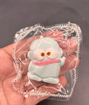 Cute hangyodon mini keychain  soft taba squishy