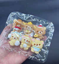 Pack of 6 mini Rilakkuma emoticons cute