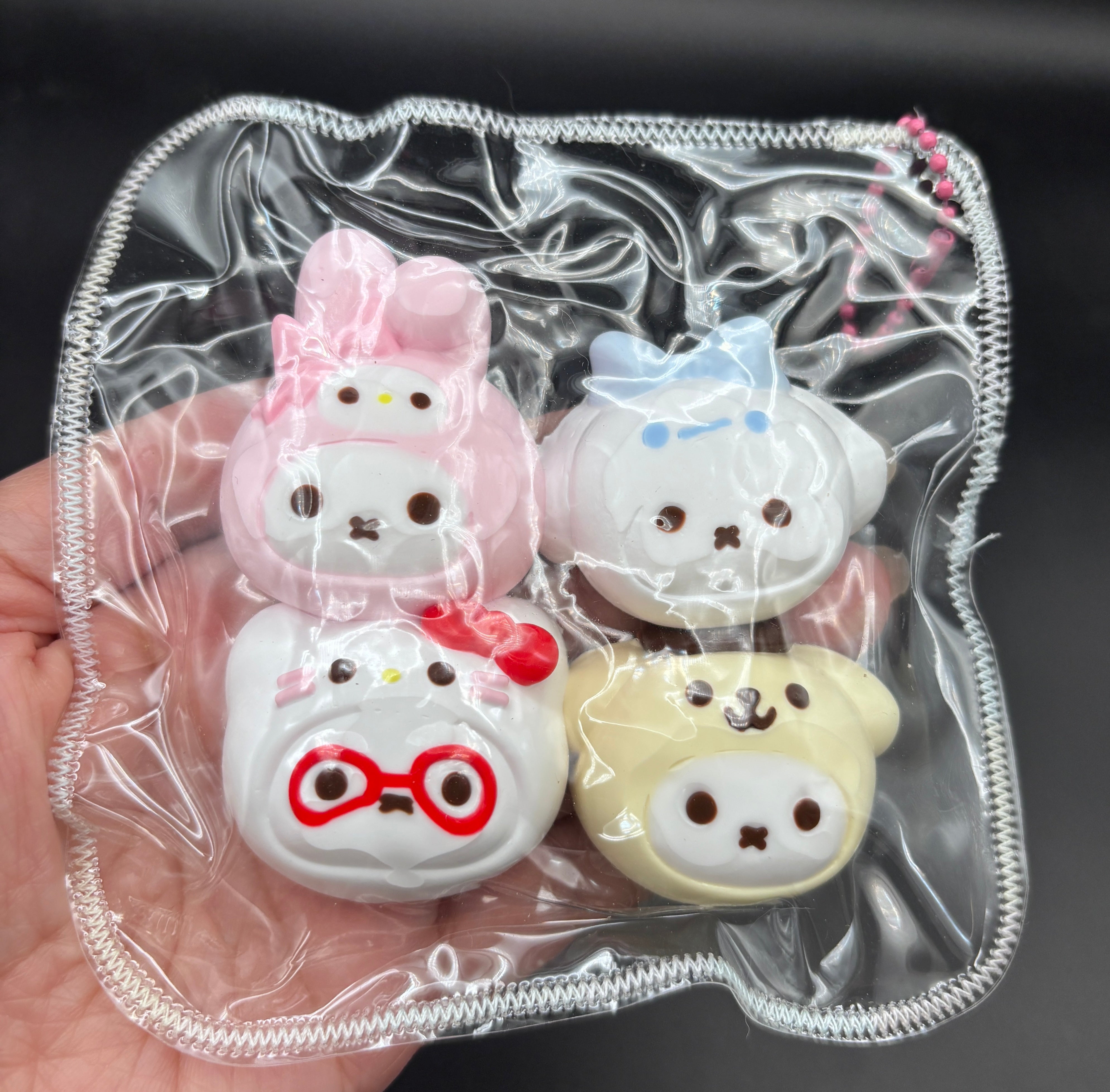 Mini small pack of 4 cute miffyxsan Taba Squishy Toy