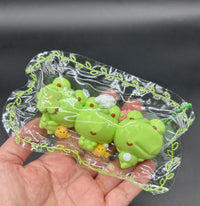 Pack of 3 cute mini frog taba squishies soft  taba squishy