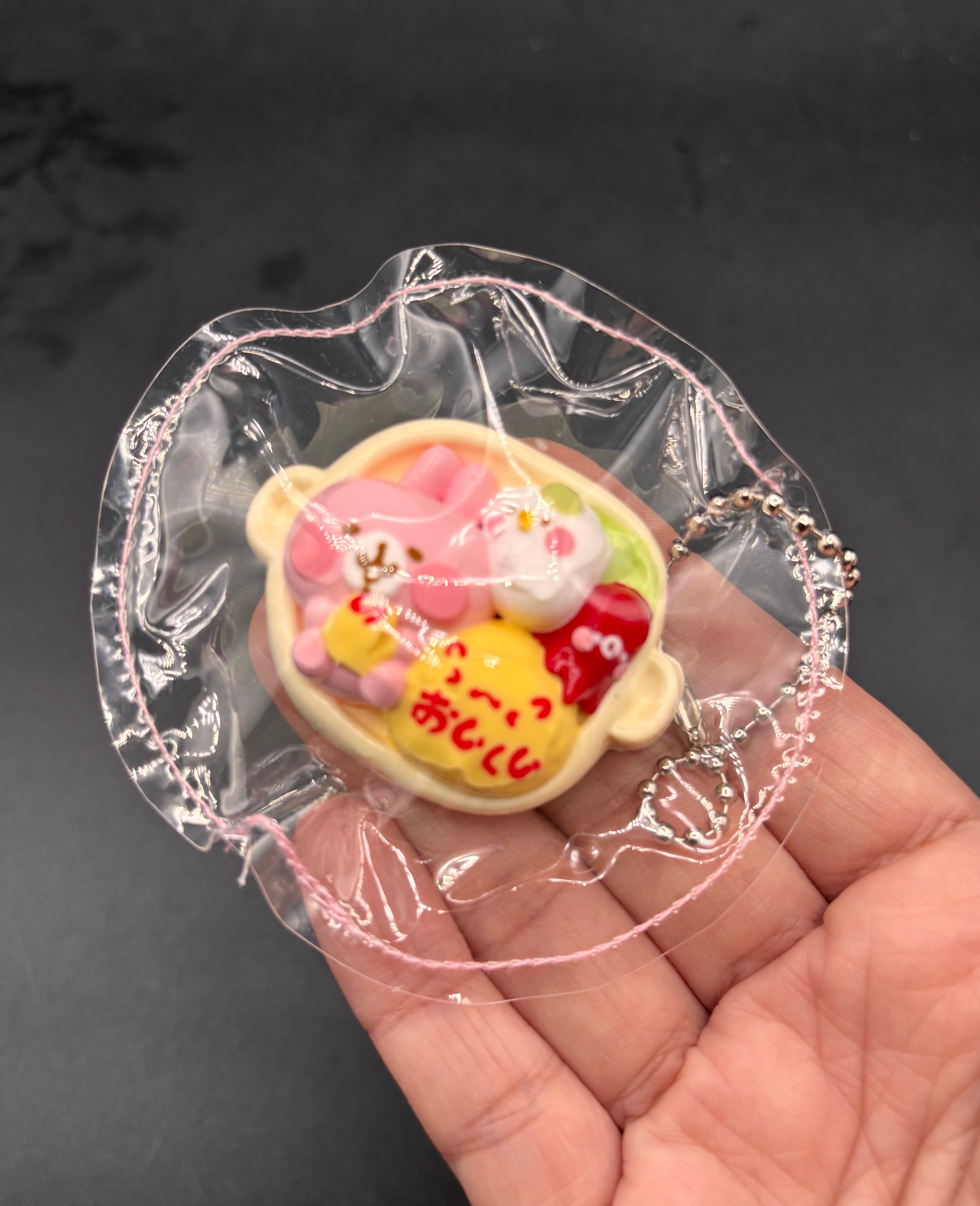 Mini keychain sushi bento bunny taba squishy