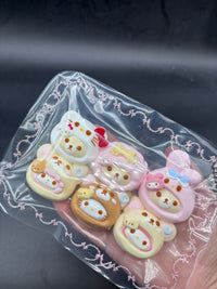 Pack of 6 super cute small Sanrio x Rilakkuma  taba squishy
