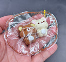 Cute pack of 2 Rilakkuma and Korilakkuma mini keychain