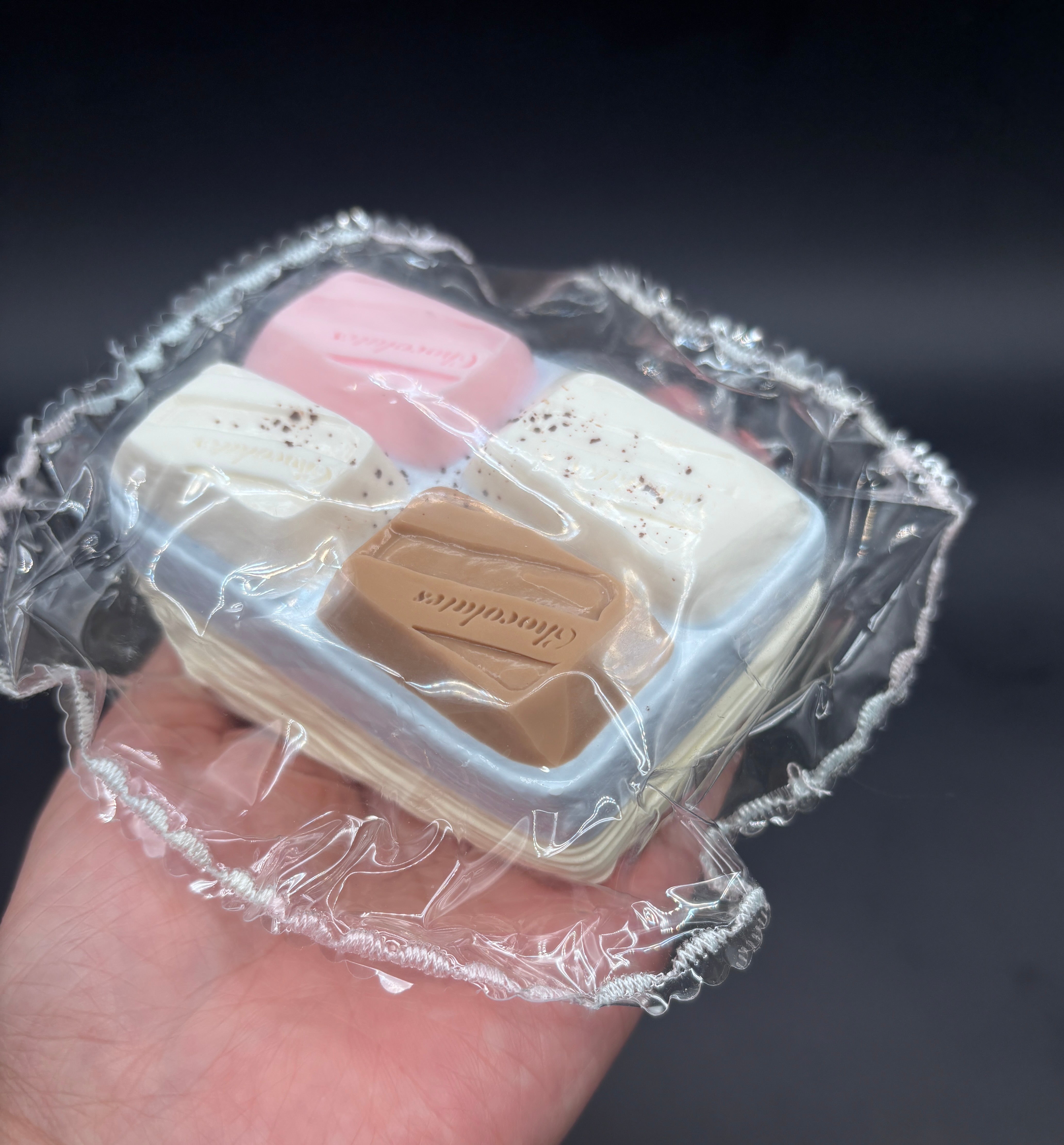 Cute neoplolitan chocolate icecream cup soft