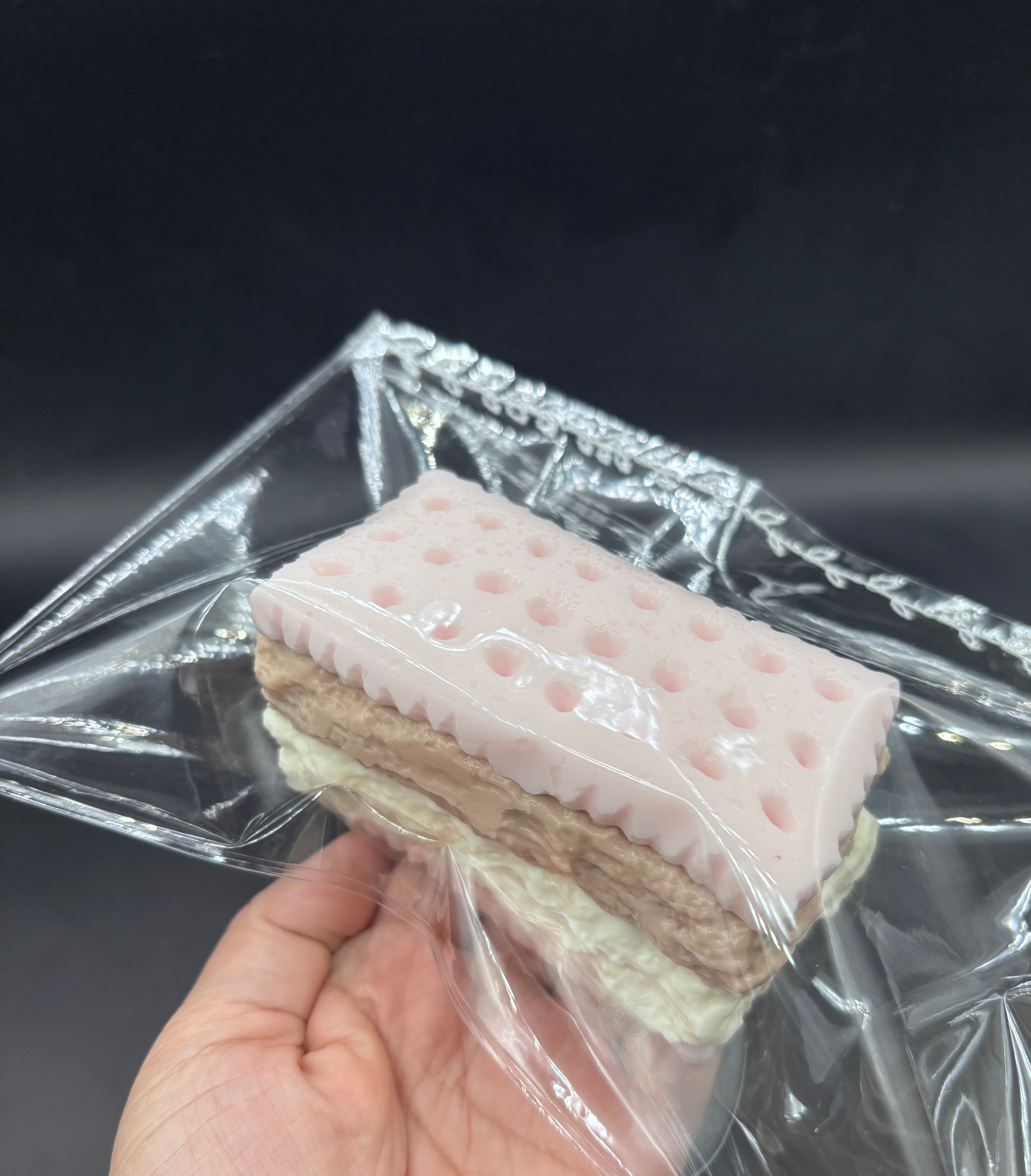Frozen butter Neapolitan ice cream sandwich  taba squishy