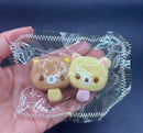 Pack of 2 mini keychain bear popsicle twins Taba squishy toy