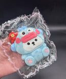 Cute hangyodon hoodie bear  taba squishy