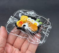 Cute detailed mini keychain bear bento box taba