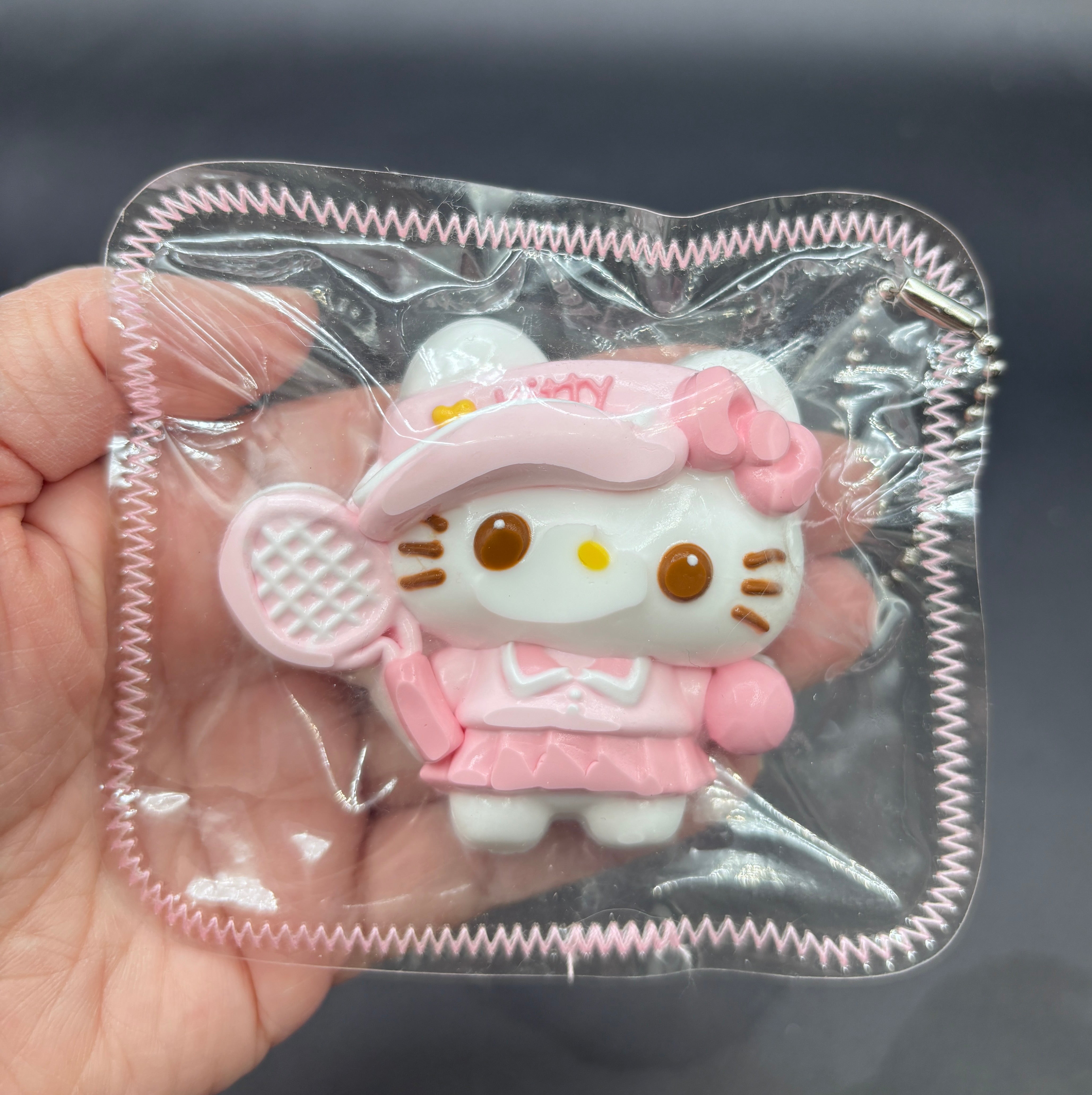 Small kitty tennis player kawaii soft taba squishy