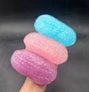 Slushy crystal peanut moldable stressball