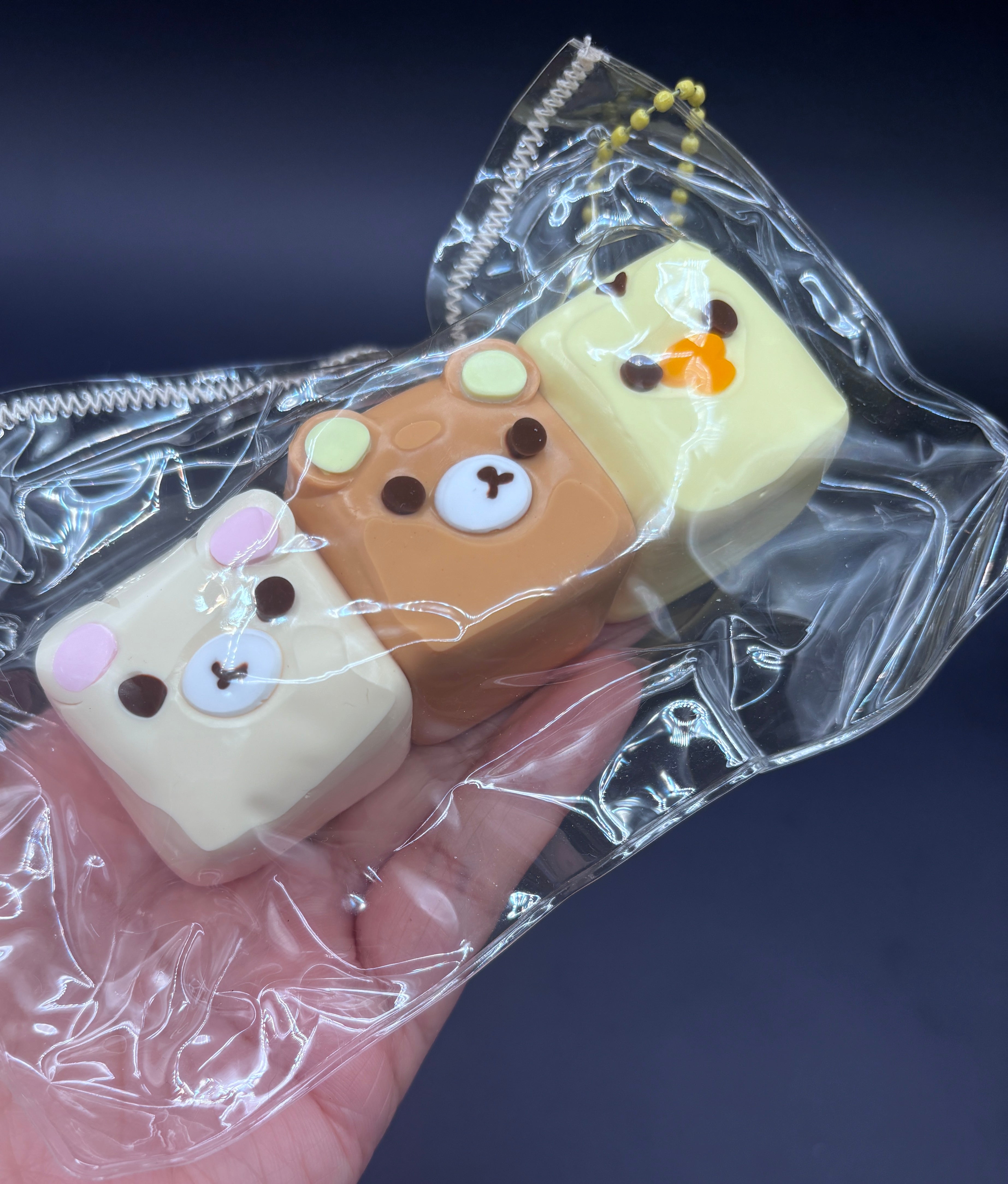 Pack of 3 Rilakkuma cute taba squishy