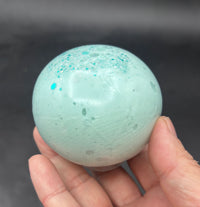 Teal crushed ice clay stressball (slushy)