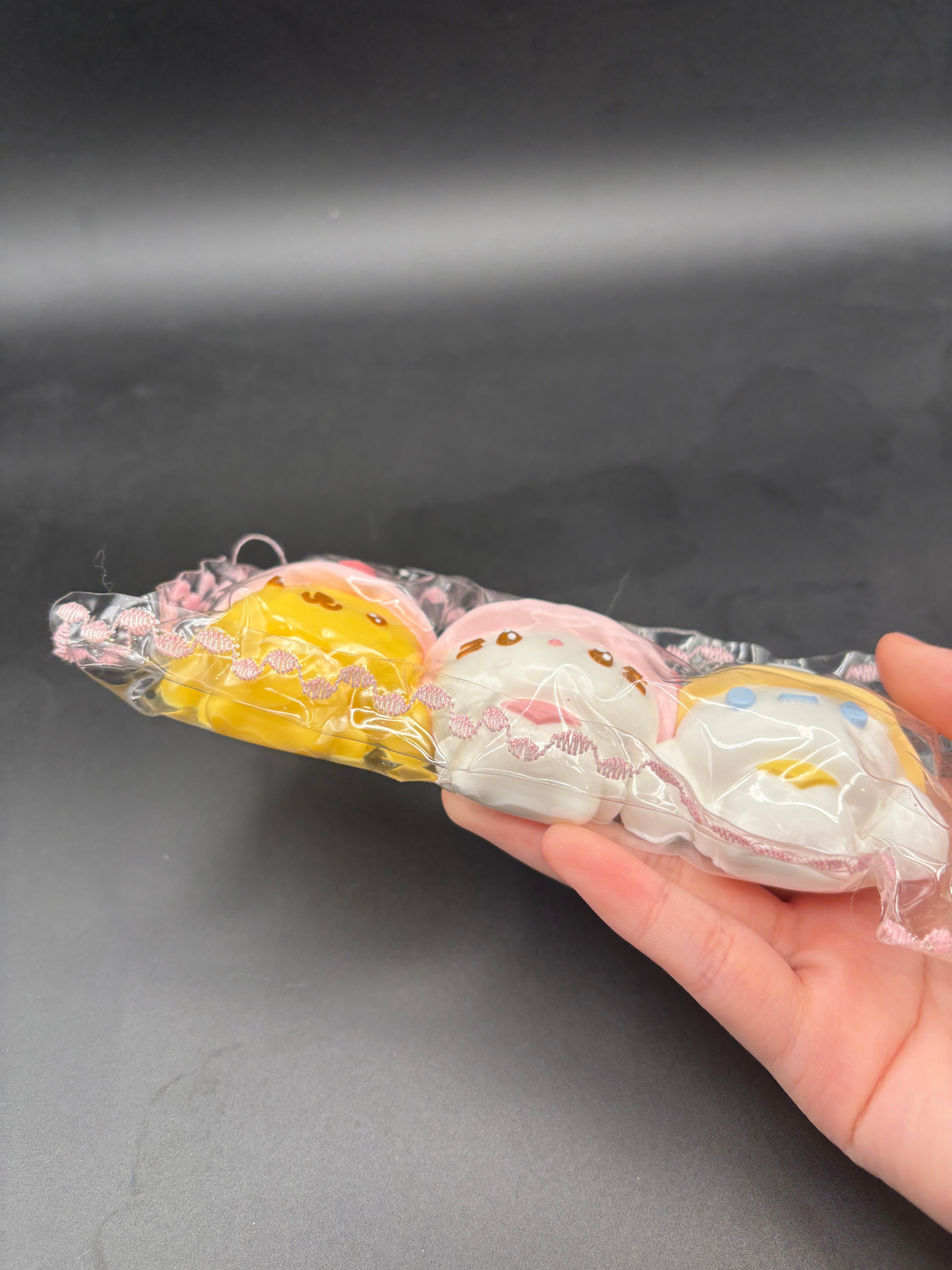 Cute detailed pack of 3 characters soft taba squishy