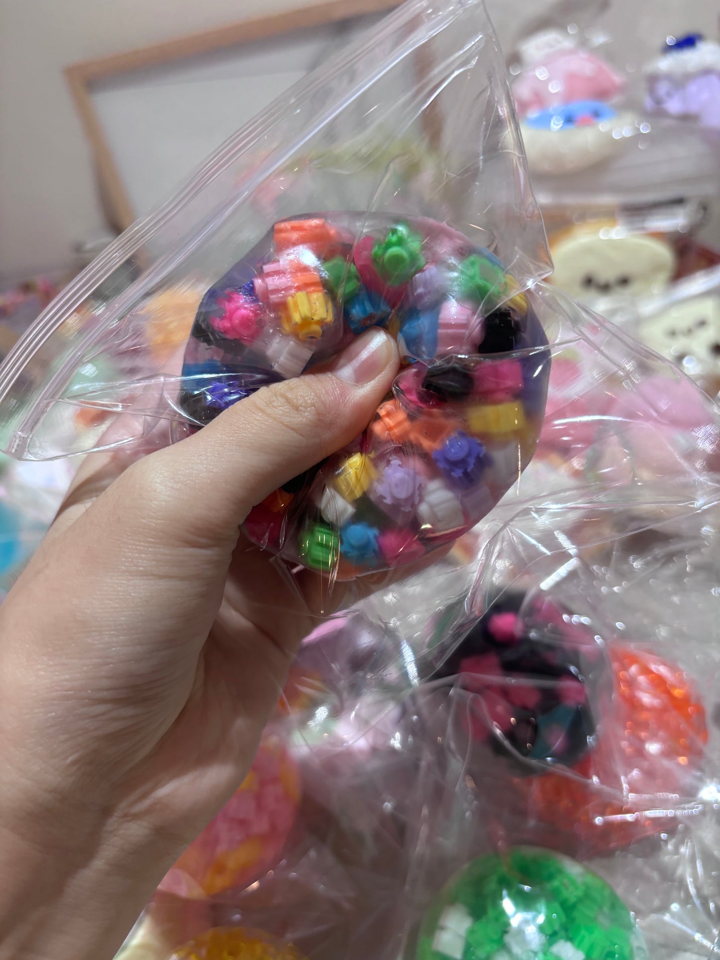 Crunchy Lego slime ball rainbow