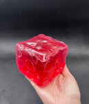 Jumbo 7cm super soft thin skinned wine red cheese stressball