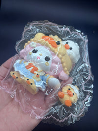 Super cute and detailed sweet piano in a duck costume with a small duck  taba squishy