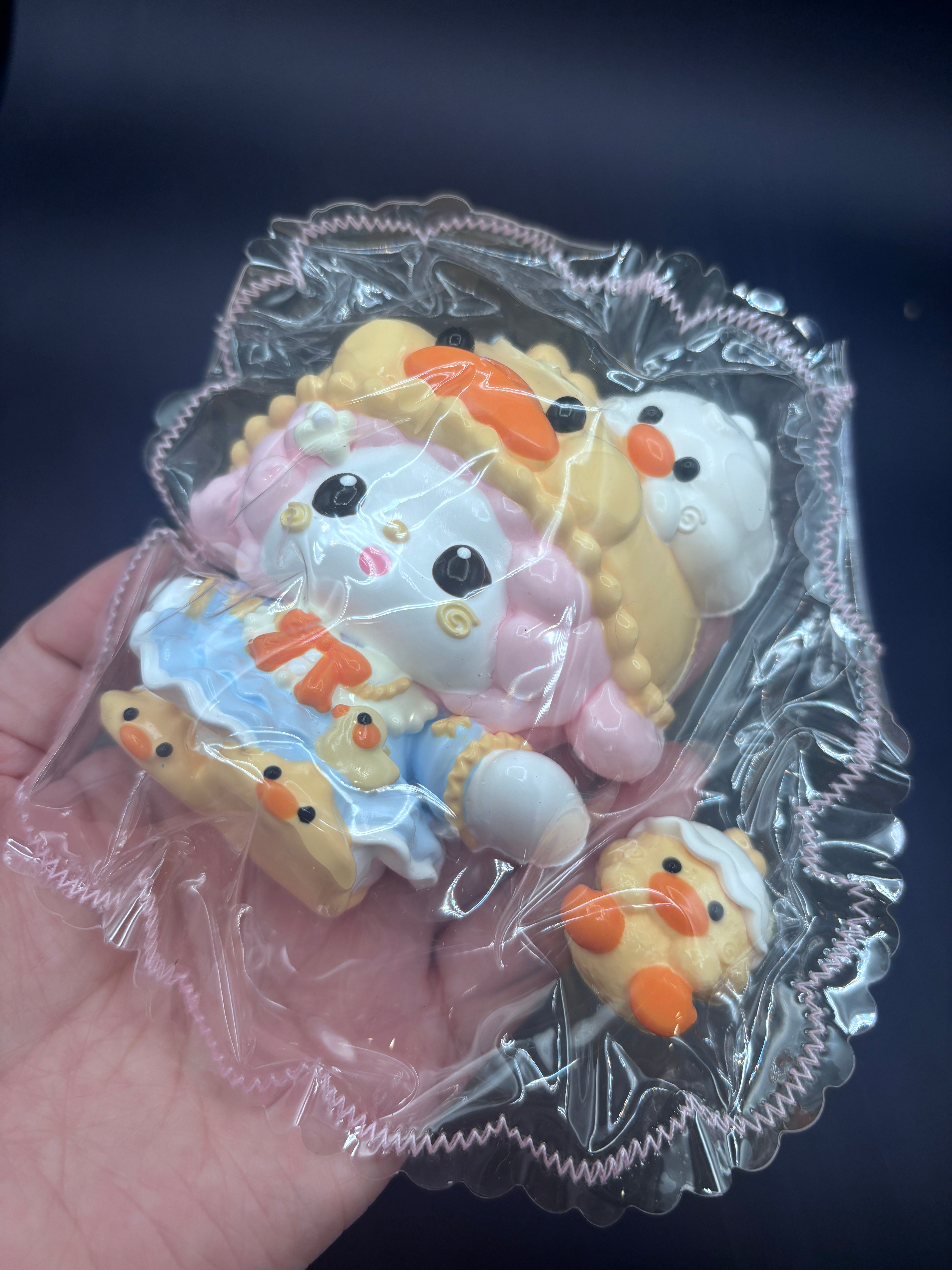 Super cute and detailed sweet piano in a duck costume with a small duck  taba squishy