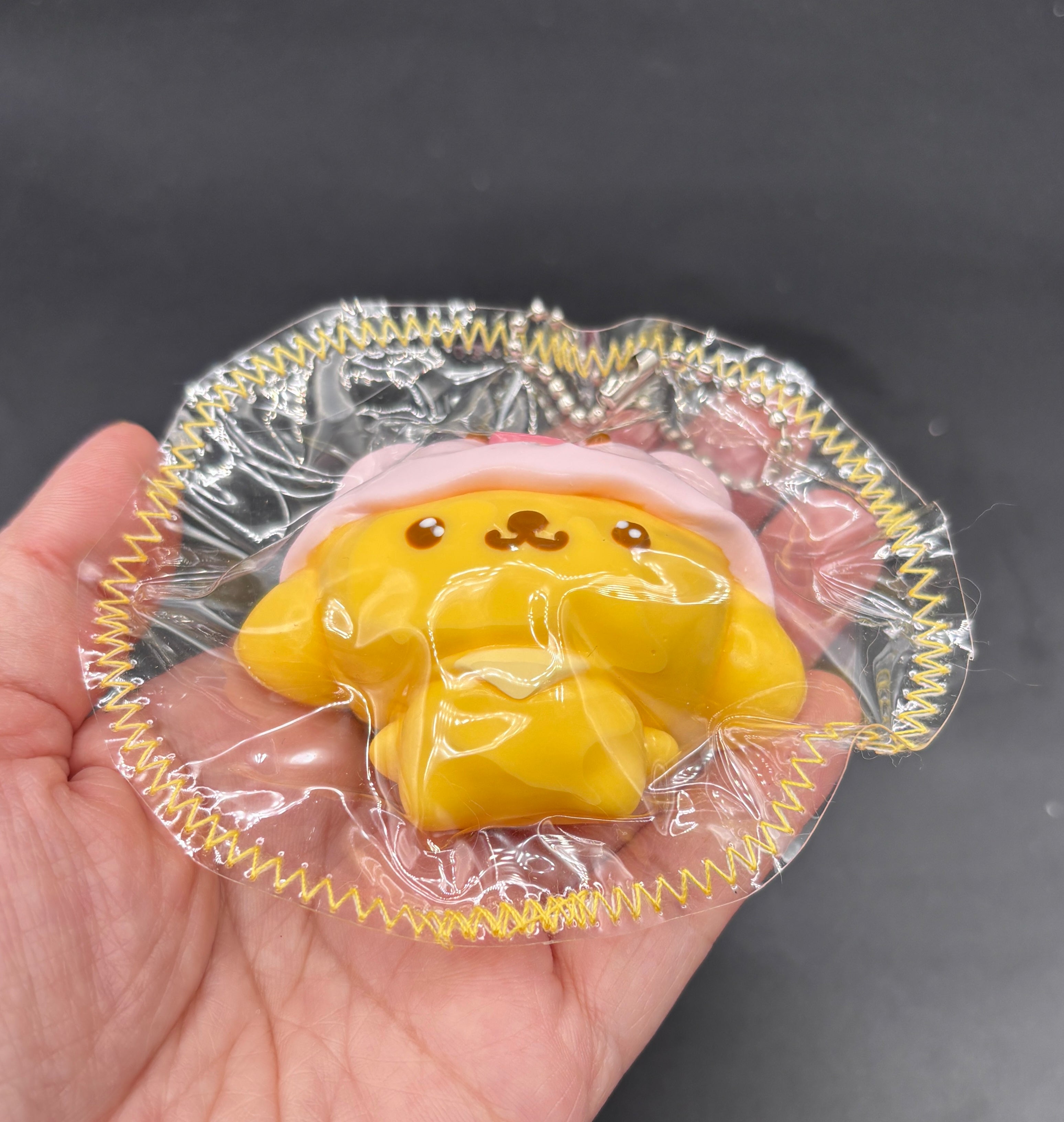 Mini keychain cute pudding dog soft taba squishy