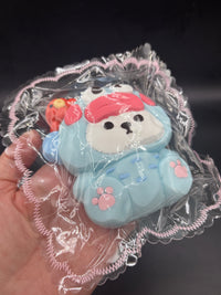 Cute hangyodon hoodie bear  taba squishy