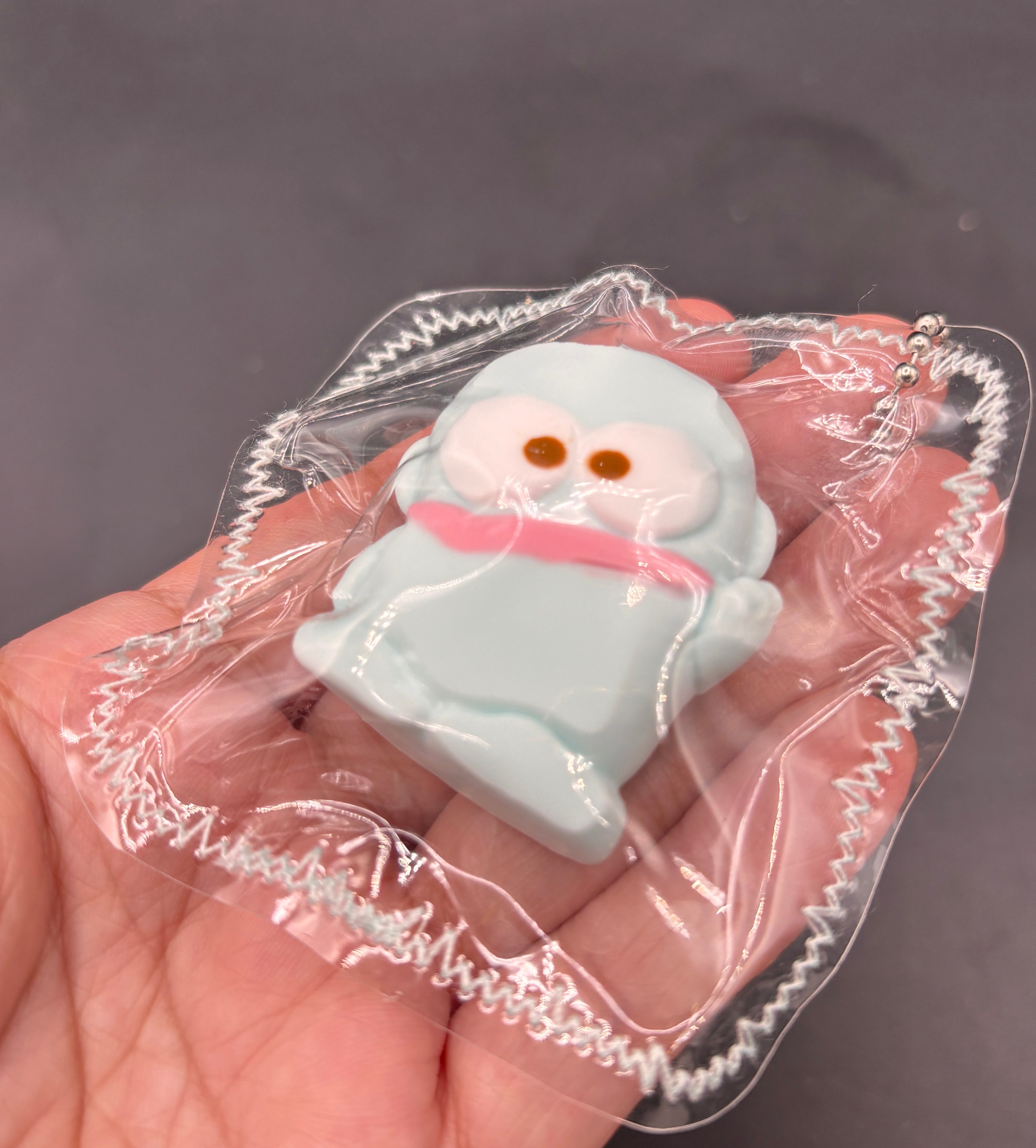 Cute hangyodon mini keychain  soft taba squishy