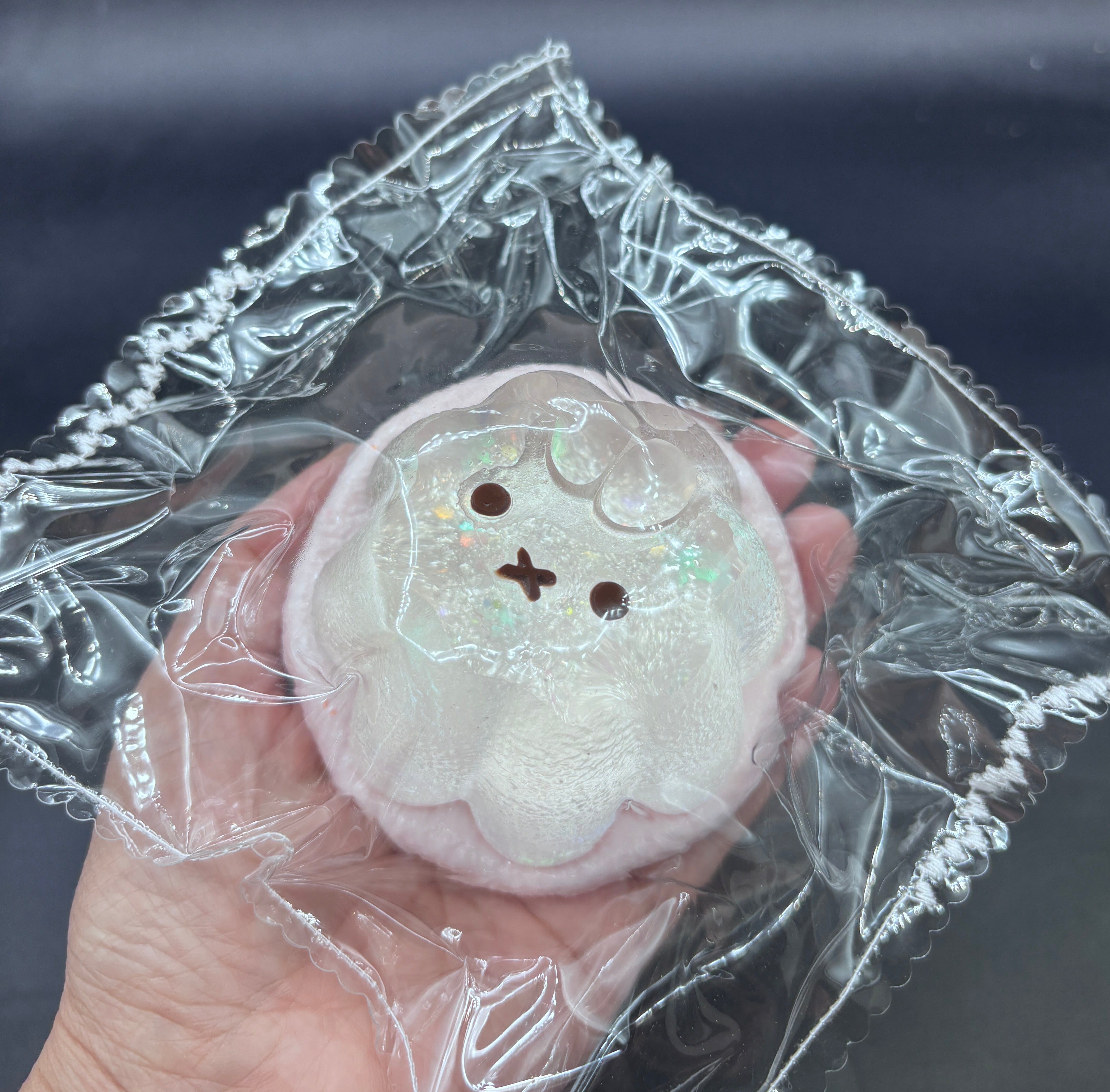 Clear cream Large Miffy jello soft taba squishy