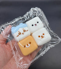 Pack of 4 marshmellow taba cartoons  taba squishy