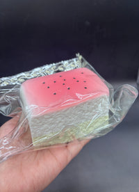 Frozen butter  Large watermelon sponge cake glazed  taba squishy