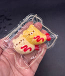 Rilakkuma and Korilakkuma shrimp twins- mini keychain taba