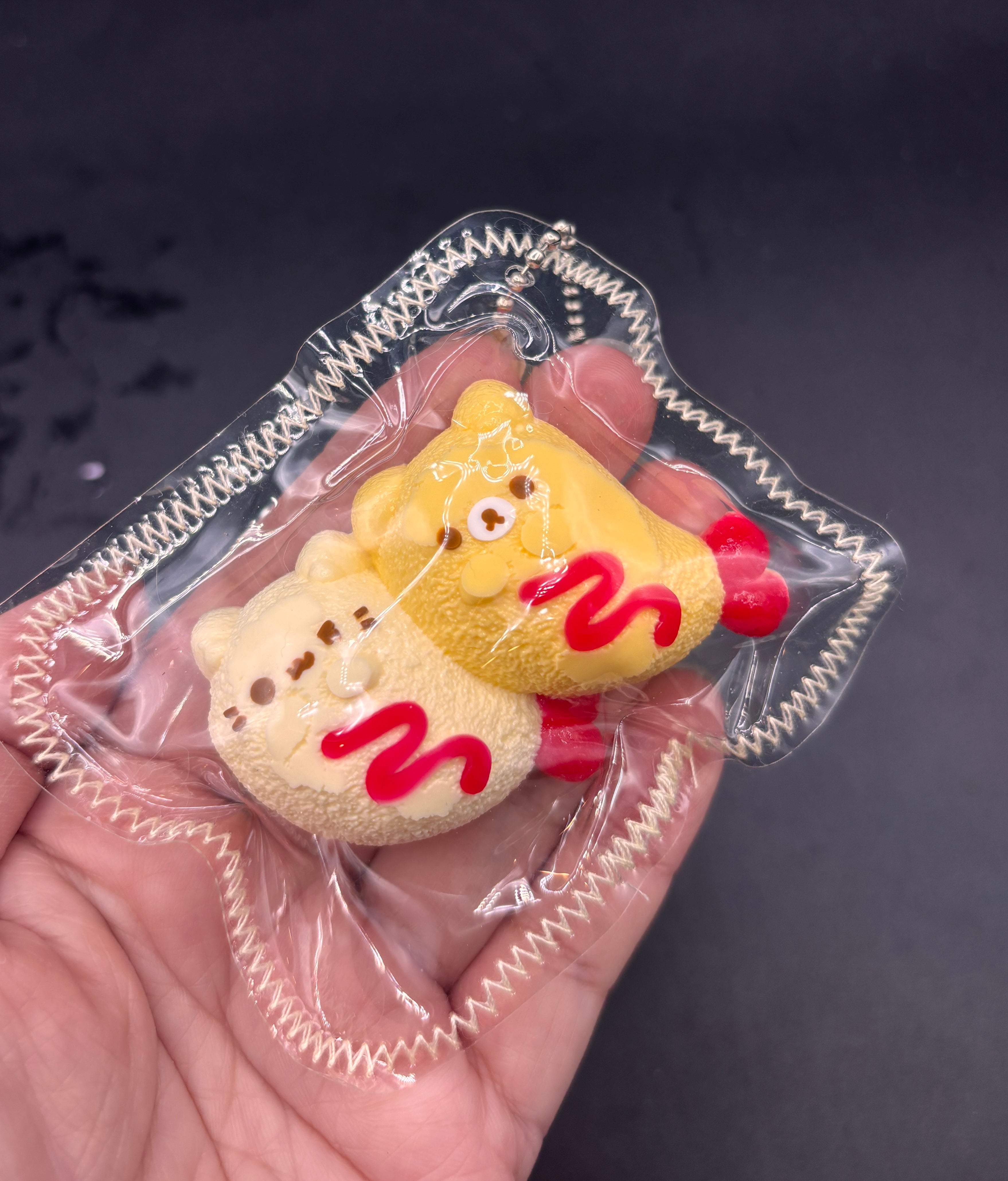 Rilakkuma and Korilakkuma shrimp twins- mini keychain taba
