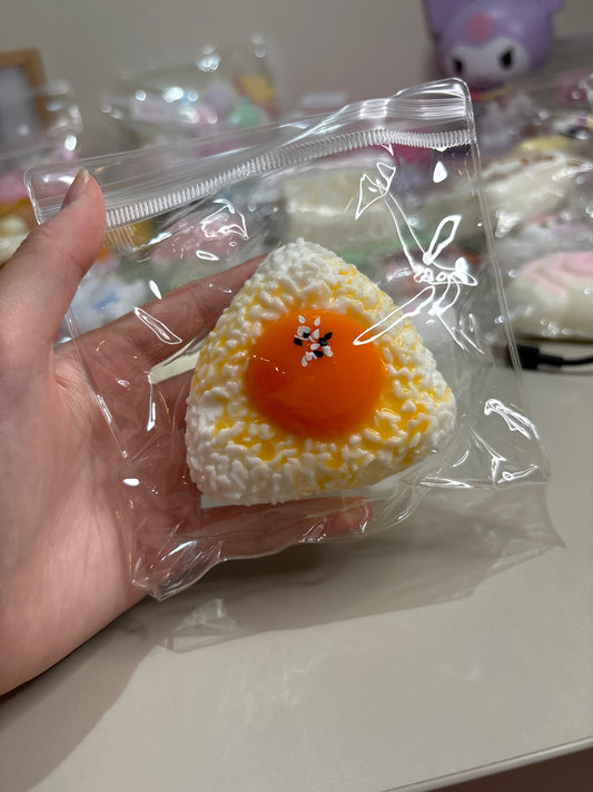 Taba Squishy Handmade Egg onigiri realistic and super soft