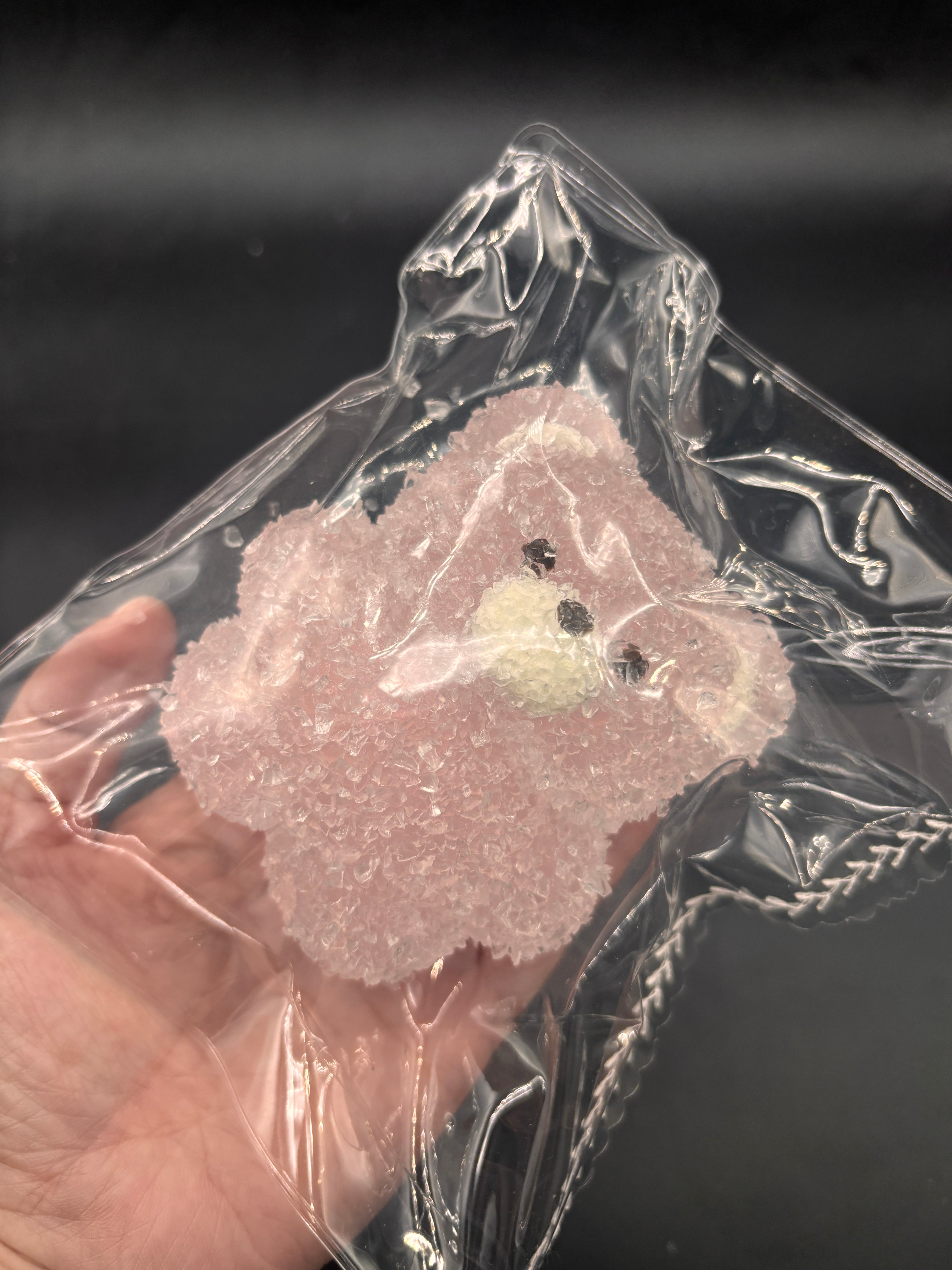 Crunchy sugar coated clear gummy bear taba squishy