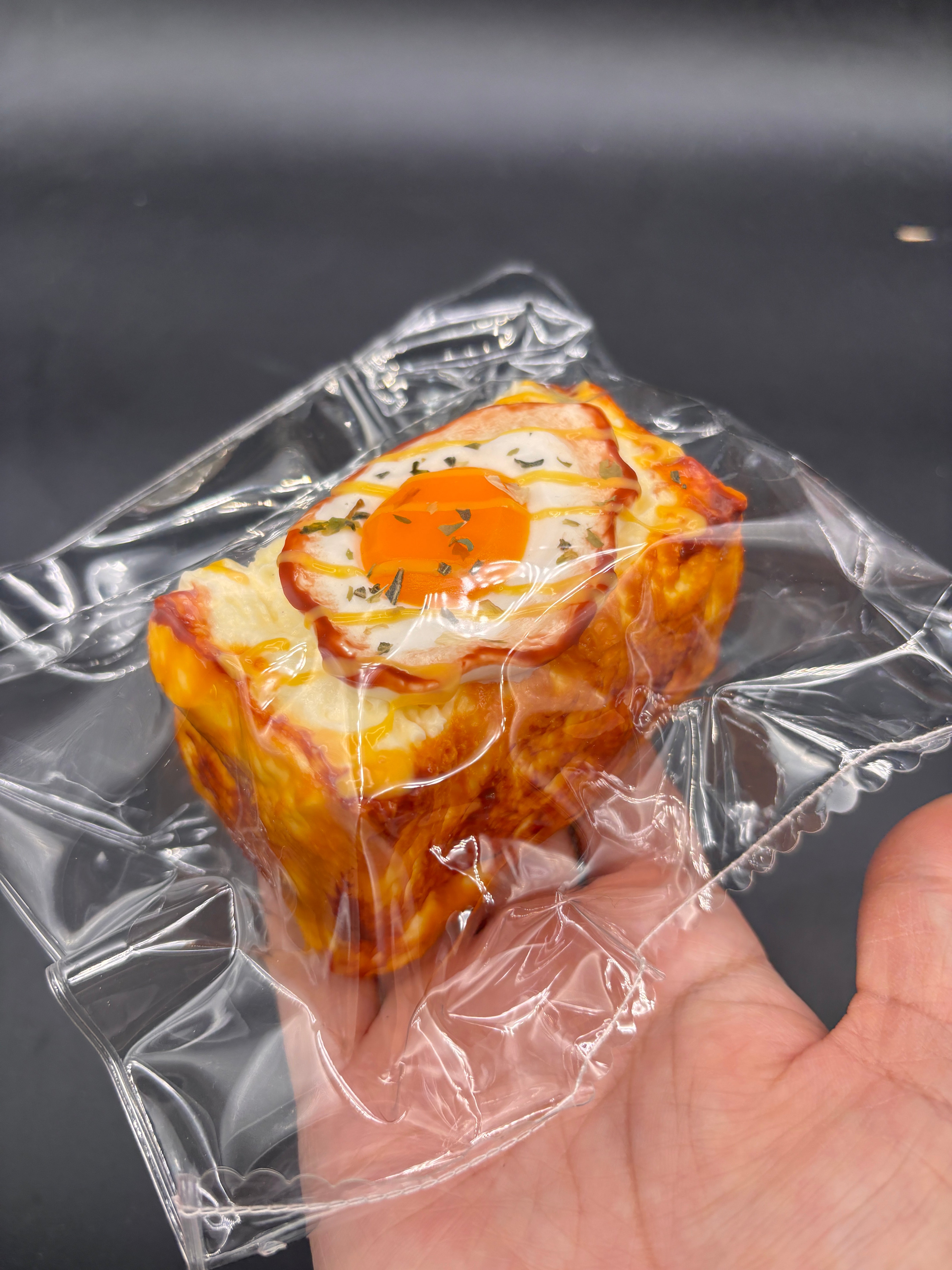 Frozen butter new detailed realistic egg toast taba squishy