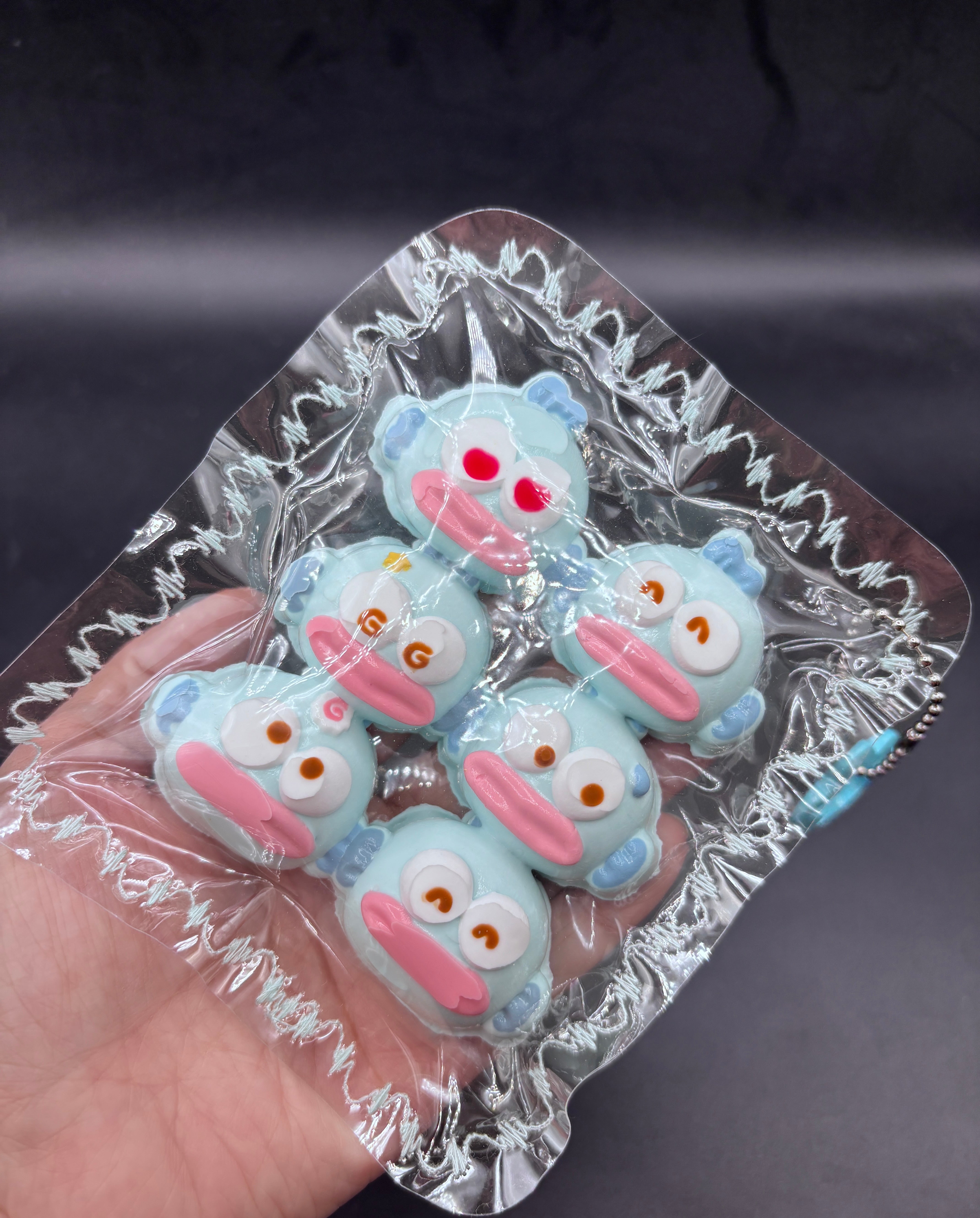 Pack of 6 mini hangyodon emoticons cute