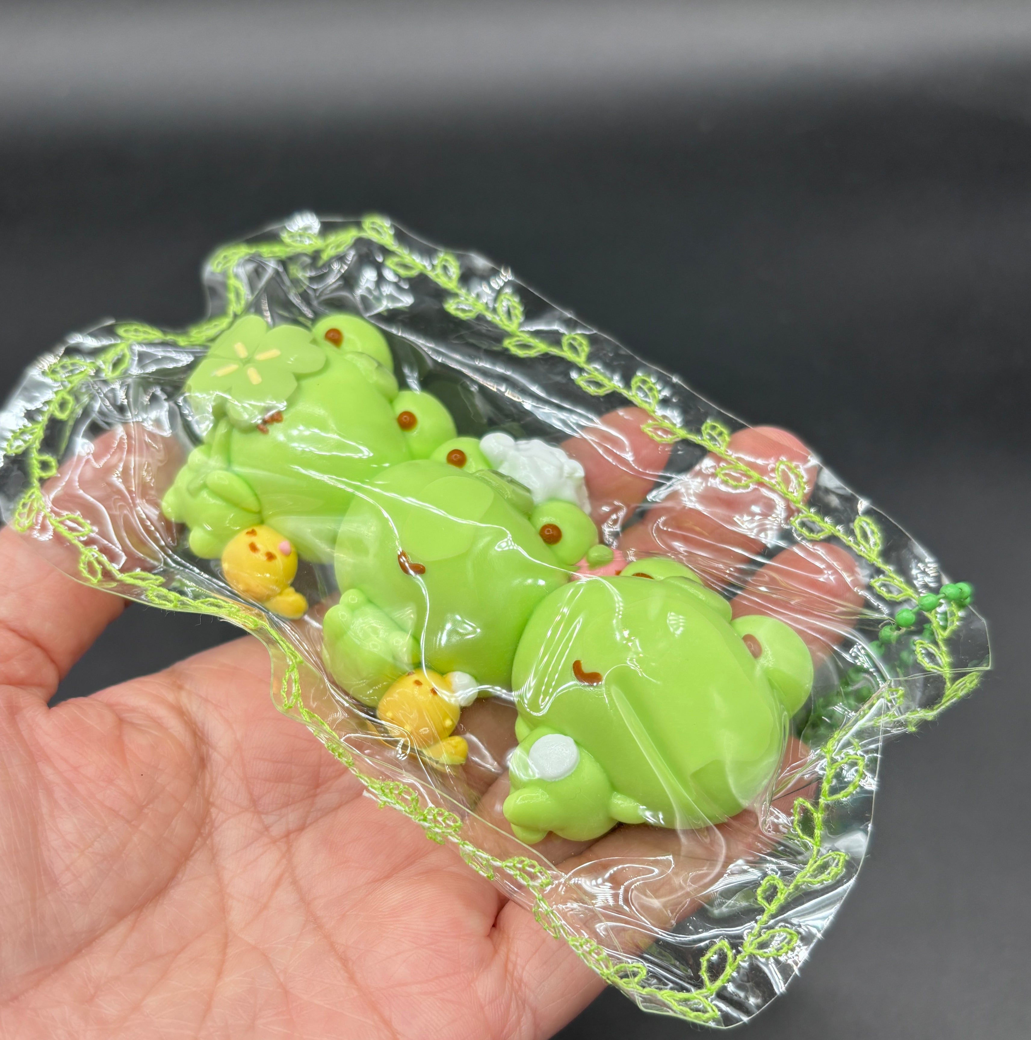 Pack of 3 cute mini frog taba squishies soft  taba squishy