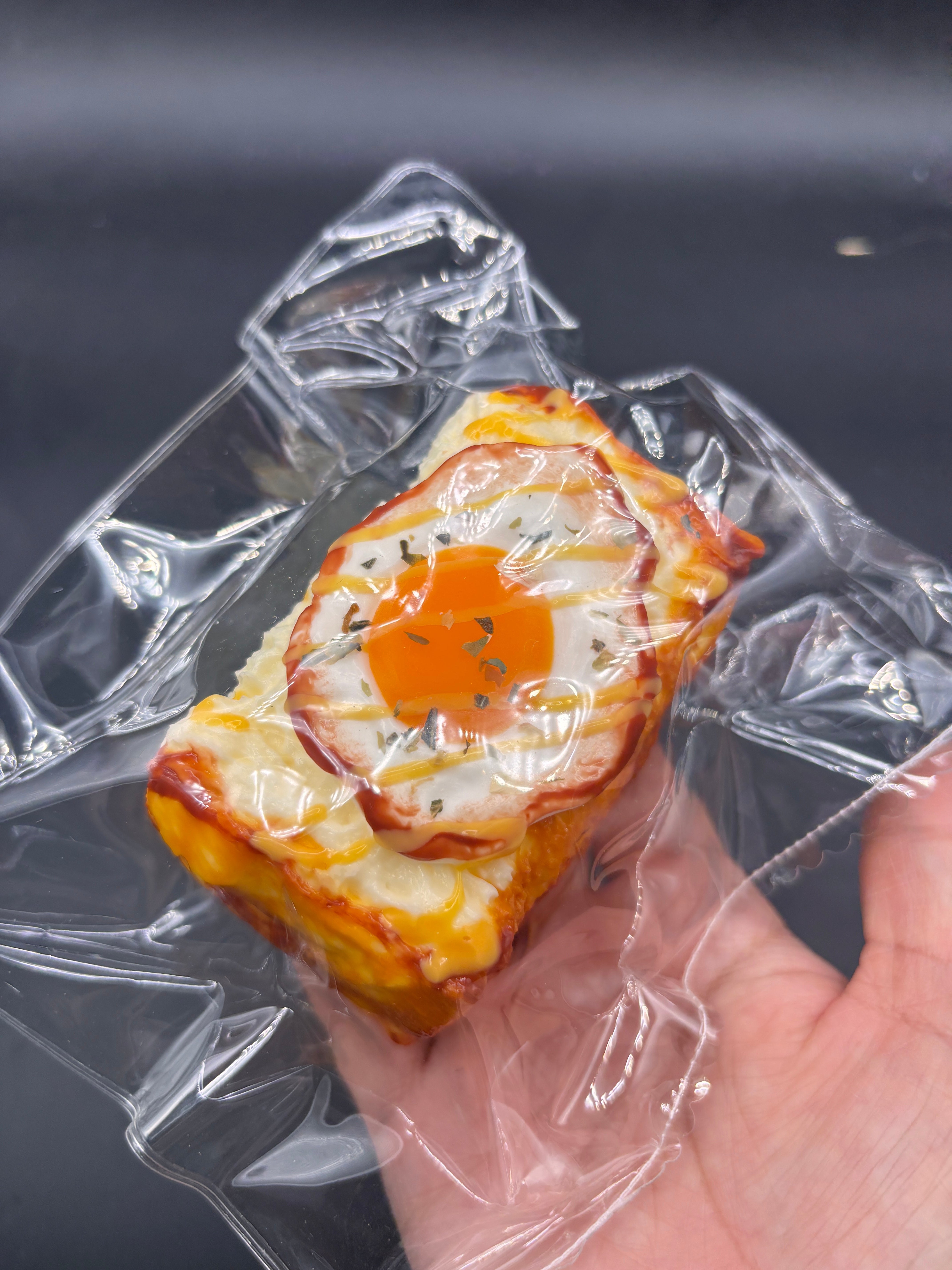 Frozen butter new detailed realistic egg toast taba squishy