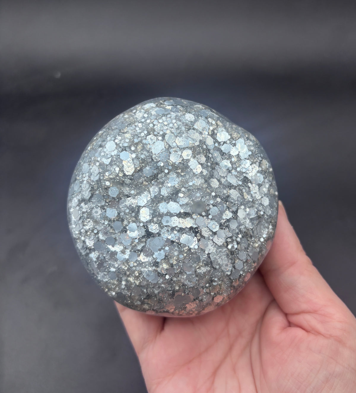 Disco glitter ball- slightly slushy stressball
