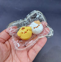 Pudding dog and hamster bun mini keychain taba (choose 1)